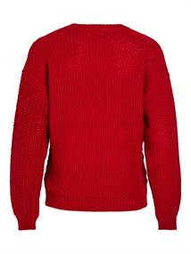 VIKANA L/S DETAILED KNIT /B equestrian red