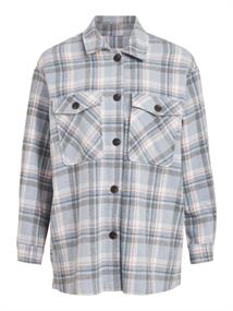 VIKIKI L/S SHACKET cashmere blue