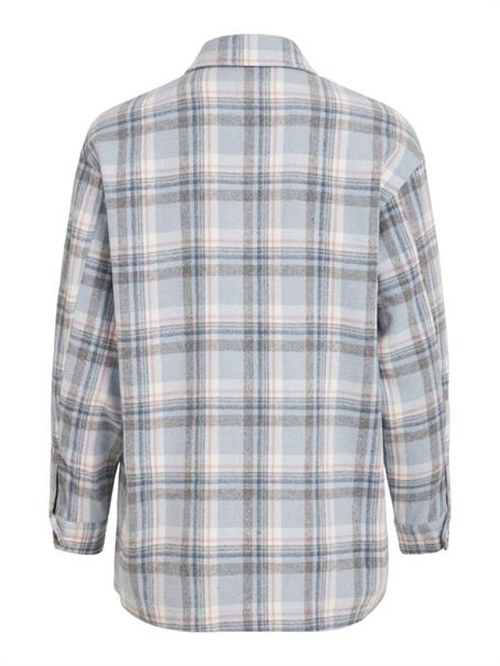 VIKIKI L/S SHACKET cashmere blue
