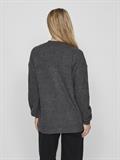 VIKIMMIS V-NECK L/S KNIT CARDIGAN/R dark grey melange