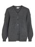 VIKIMMIS V-NECK L/S KNIT CARDIGAN/R dark grey melange