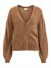 VILAJULI LS OVERSIZE REV KNIT CARD - FAV toasted coconut