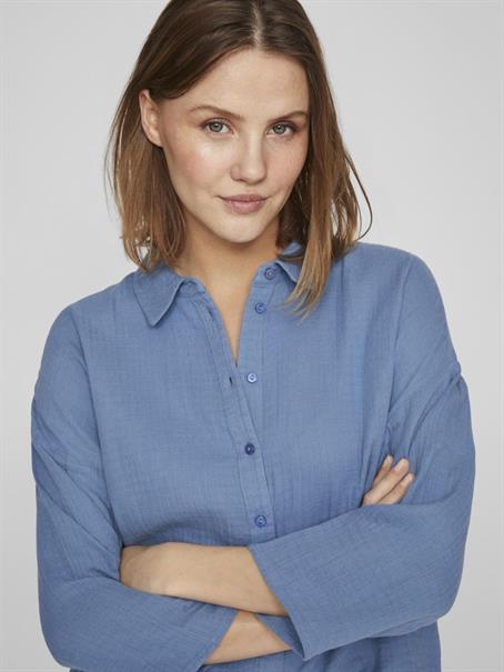 VILANIA BUTTON 3/4 SHIRT - NOOS coronet blue
