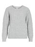 VILASSIA O-NECK L/S CABEL KNIT TOP -NOOS light grey melange