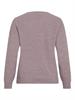 VILASSIA O-NECK L/S CABEL KNIT TOP -NOOS toadstool