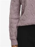 VILASSIA O-NECK L/S CABEL KNIT TOP -NOOS toadstool