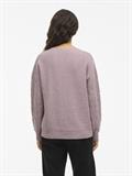 VILASSIA O-NECK L/S CABEL KNIT TOP -NOOS toadstool