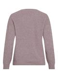 VILASSIA O-NECK L/S CABEL KNIT TOP -NOOS toadstool