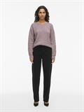 VILASSIA O-NECK L/S CABEL KNIT TOP -NOOS toadstool