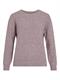 VILASSIA O-NECK L/S CABEL KNIT TOP -NOOS toadstool