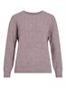 VILASSIA O-NECK L/S CABEL KNIT TOP -NOOS toadstool