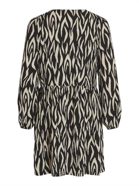 VILAYA LULA V-NECK L/S DRESS/SU/LC black