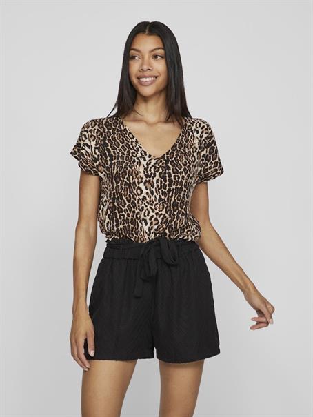 VILAYA S/S V-NECK TOP black