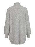 VILEAH ZIPPER L/S KNIT TUNIC light grey melange
