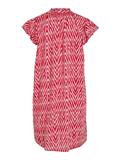 VILEDA KIRA V-NECK S/S SHORT DRESS/SU/F pink yarrow