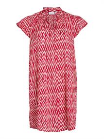 VILEDA KIRA V-NECK S/S SHORT DRESS/SU/F pink yarrow