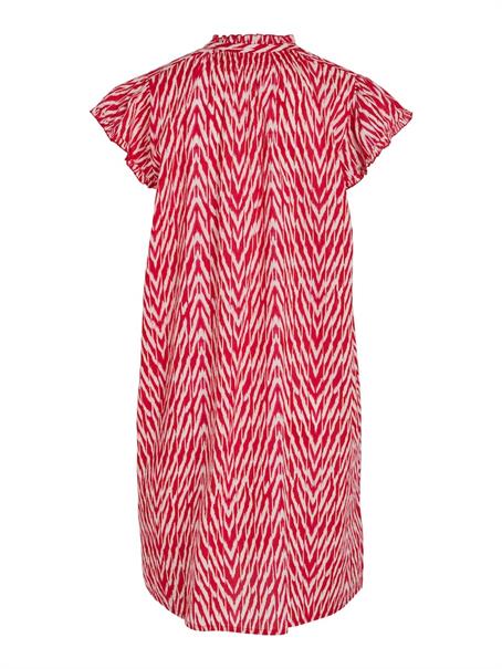 VILEDA KIRA V-NECK S/S SHORT DRESS/SU/F pink yarrow