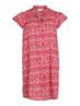 VILEDA KIRA V-NECK S/S SHORT DRESS/SU/F pink yarrow