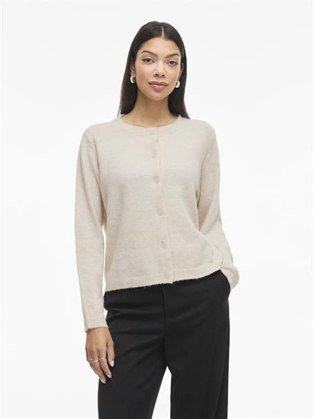 VILIGA L/S O-NECK KNIT CARDIGAN birch