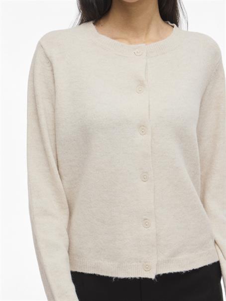 VILIGA L/S O-NECK KNIT CARDIGAN birch