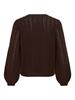 VILIGA POINTELLE L/S O-NECK TOP -NOOS coffee bean