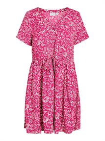 VILISE JANE V-NECK S/S DRESS/LK pink yarrow-jane