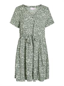 VILISE JANE V-NECK S/S DRESS/SU green milieu-jane