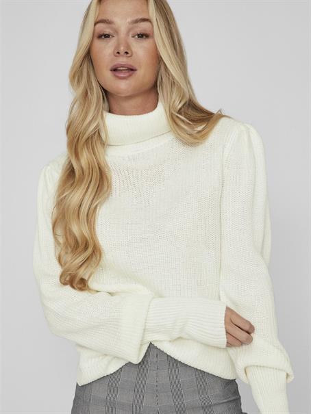 VILOU NEW ROLLNECK L/S KNIT TOP - NOOS white alyssum