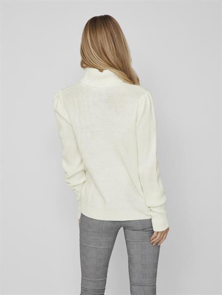 VILOU NEW ROLLNECK L/S KNIT TOP - NOOS white alyssum