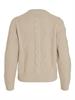 VILOU O-NECK L/S CABLE KNIT TOP - NOOS feather gray