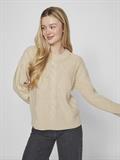 VILOU O-NECK L/S CABLE KNIT TOP - NOOS feather gray