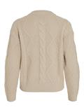 VILOU O-NECK L/S CABLE KNIT TOP - NOOS feather gray