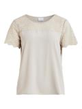 VILOVIE S/S LACE TOP/SU - FAV dove