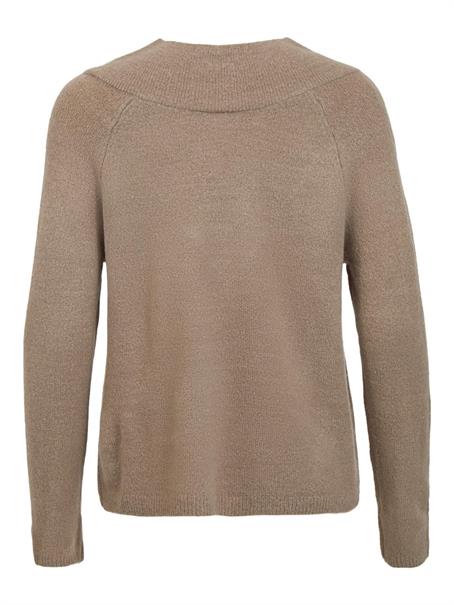 VIMADELIA V-NECK L/S KNIT TOP - NOOS fungi