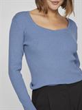 VIMAXINIA L/S SQUARE-NECK KNIT TOP coronet blue