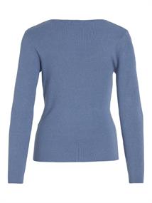 VIMAXINIA L/S SQUARE-NECK KNIT TOP coronet blue