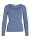 VIMAXINIA L/S SQUARE-NECK KNIT TOP coronet blue