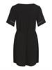 VIMESA DETAIL V-NECK S/S DRESS - NOOS black