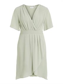 VIMICADA V-NECK GATHERING DRESS/DC/SU desert sage