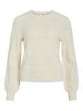 VIMILOS L/S O-NECK POINTELLE TOP - NOOS whisper white
