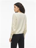 VIMILOS L/S O-NECK POINTELLE TOP - NOOS whisper white