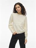VIMILOS L/S O-NECK POINTELLE TOP - NOOS whisper white