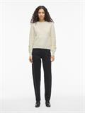 VIMILOS L/S O-NECK POINTELLE TOP - NOOS whisper white
