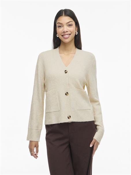 VIMIRAZ V-NECK L/S KNIT CARDIGAN/PB birch