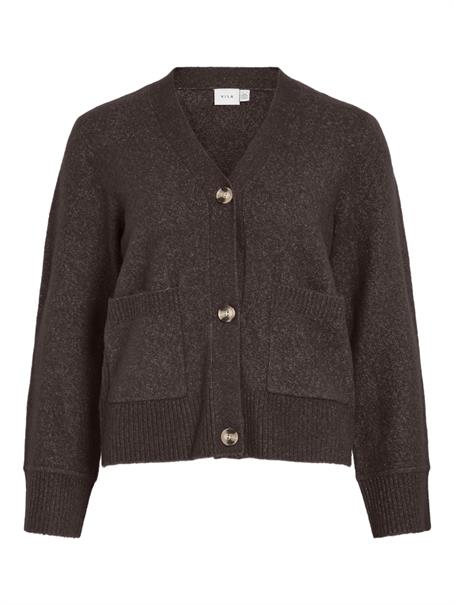 VIMIRAZ V-NECK L/S KNIT CARDIGAN/PB coffee bean