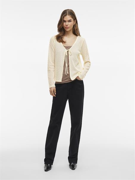 VIMIRO V-NECK L/S CARDIGAN birch