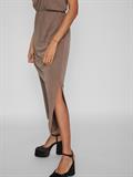 VIMODALA S/L MAXI DRESS/SU - NOOS walnut