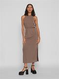 VIMODALA S/L MAXI DRESS/SU - NOOS walnut