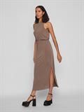 VIMODALA S/L MAXI DRESS/SU - NOOS walnut