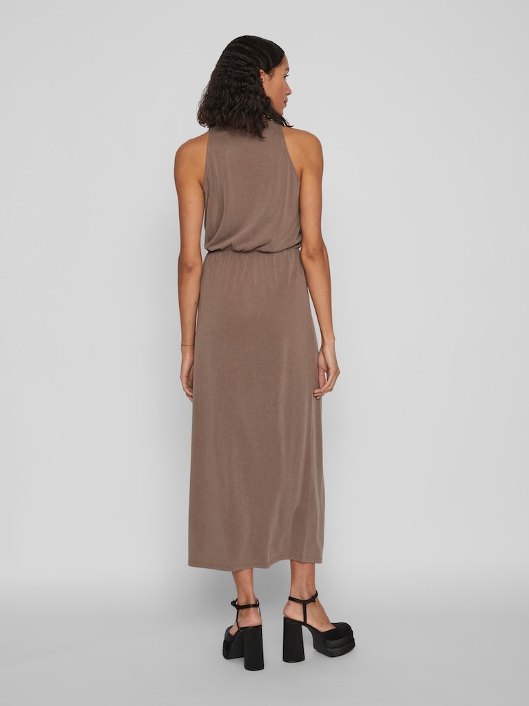 Vila Damen Kleid VIMODALA S L MAXI DRESS SU NOOS walnut bequem online kaufen bei Tara M